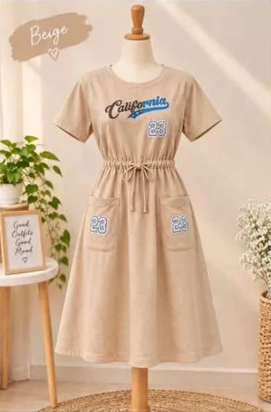 California 23 Waist-Tie Midi Dress